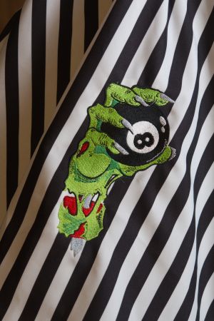 Vestido camisero PsychoBilly bordado Zombie "Half Alive"