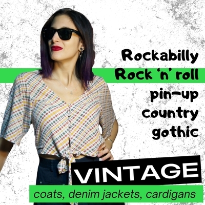 Tops vintage Mujer en estilos Rockabilly, Rock 'n' Roll, pin-up