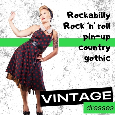 Vestido vintage ▷ mujer ▷ Rock 'n' roll, pin-up, country, alternativos